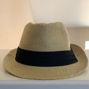 Aldo Fedora Short Brim Straw Hat
